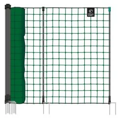 VOSS.farming FarmNET 50m Hütenetz, 135cm, 16 Pfähle, 2 Spitzen, Grün, Ohne Strom