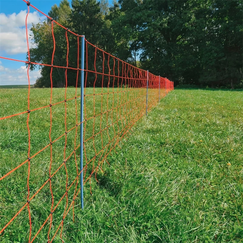 AKO OviNet Premium 50m Schafnetz, Schafzaun, 108cm, 14 Verstärkte Pfähle, 2 Spitzen, Orange – Bild 11