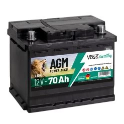 VOSS.farming "12V AGM Akku 70Ah" Für Weidezaungeräte
