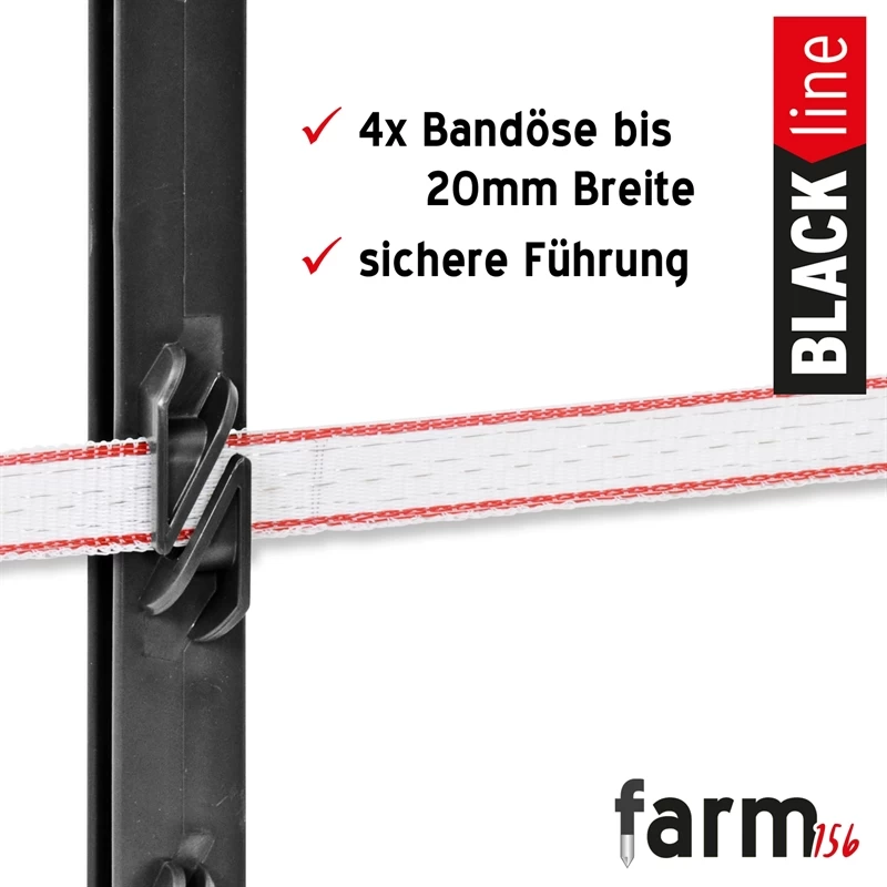 40x VOSS.farming "farm 156" Weidezaunpfahl 156cm, Schwarz, AKTION! – Bild 7