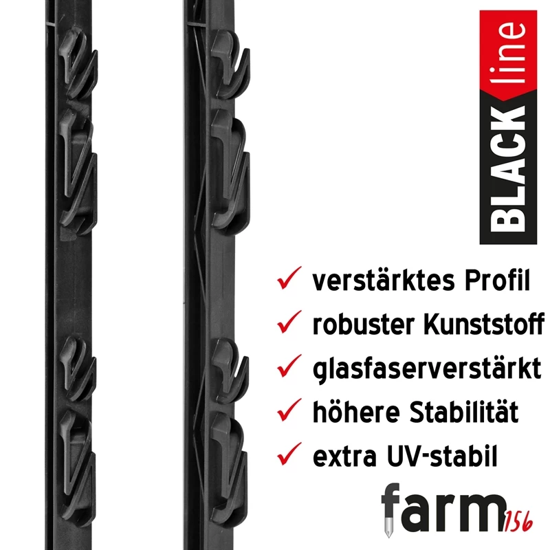 20x VOSS.farming "farm 156" Weidezaunpfähle 156cm, Schwarz – Bild 3
