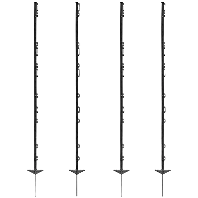 40x VOSS.farming "farm 156" Weidezaunpfahl 156cm, Schwarz, AKTION!