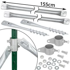 VOSS.farming T-Post Ecklösungs-Set "Expert", Für T-Pfosten