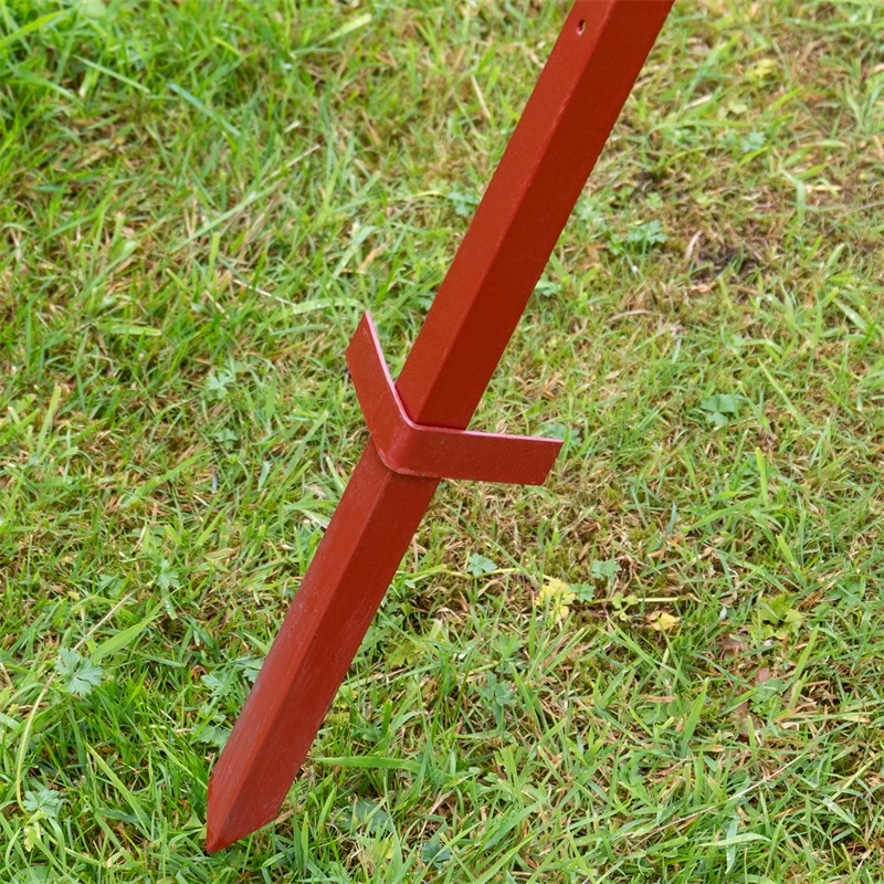 20x VOSS.farming Winkelstahlpfahl 165cm, 3mm, 5x Bohrungen, Mit Doppeltritt – Bild 3