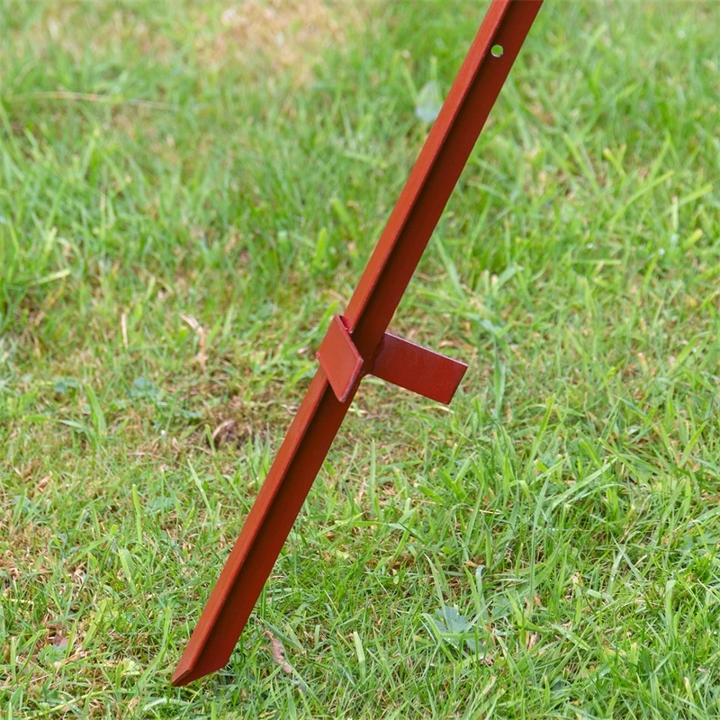 20x VOSS.farming Winkelstahlpfahl 165cm, 3mm, 5x Bohrungen, Mit Doppeltritt – Bild 4