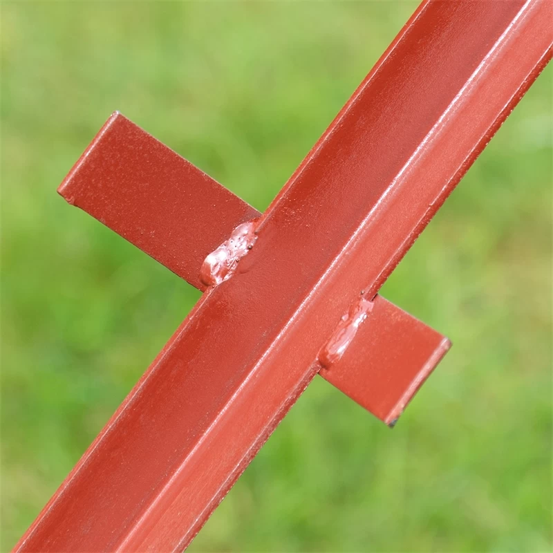 20x VOSS.farming Winkelstahlpfahl 165cm, 3mm, 5x Bohrungen, Mit Doppeltritt – Bild 5