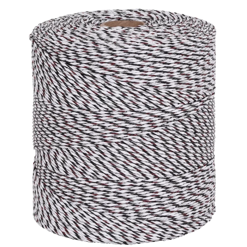 VOSS.farming Weidezaunlitze 1000 M, 3x 0,25 Kupfer + 3x 0,20 Niro, Weiß-schwarz – Bild 2