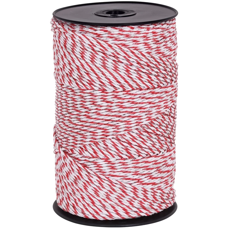 3x VOSS.farming Weidezaunlitze 400m, 3x 0,25 Kupfer + 3x 0,20 Niro, Inkl. 5x Verbinder & Warnschild – Bild 4