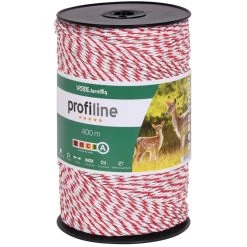 VOSS.farming Weidezaunlitze 400 M, 3x 0,25 Kupfer + 3x 0,20 Niro, WeiĂ-rot