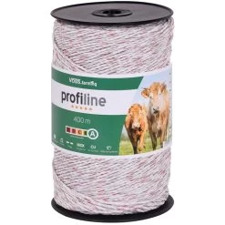 VOSS.farming Weidezaunlitze 400 M, 3x 0,25 Kupfer + 3x 0,20 Niro, WeiĂ