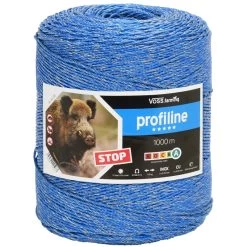 VOSS.farming Weidezaunlitze Wildabwehr 1000m, 3x0,25 Kupfer+3x0,25 Niro, Blau