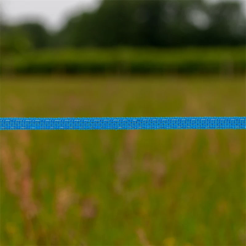 VOSS.farming Weidezaunband Wildabwehr 200m, 10mm, 1x0,25 Kupfer+3x0,20 Niro, Blau – Bild 10