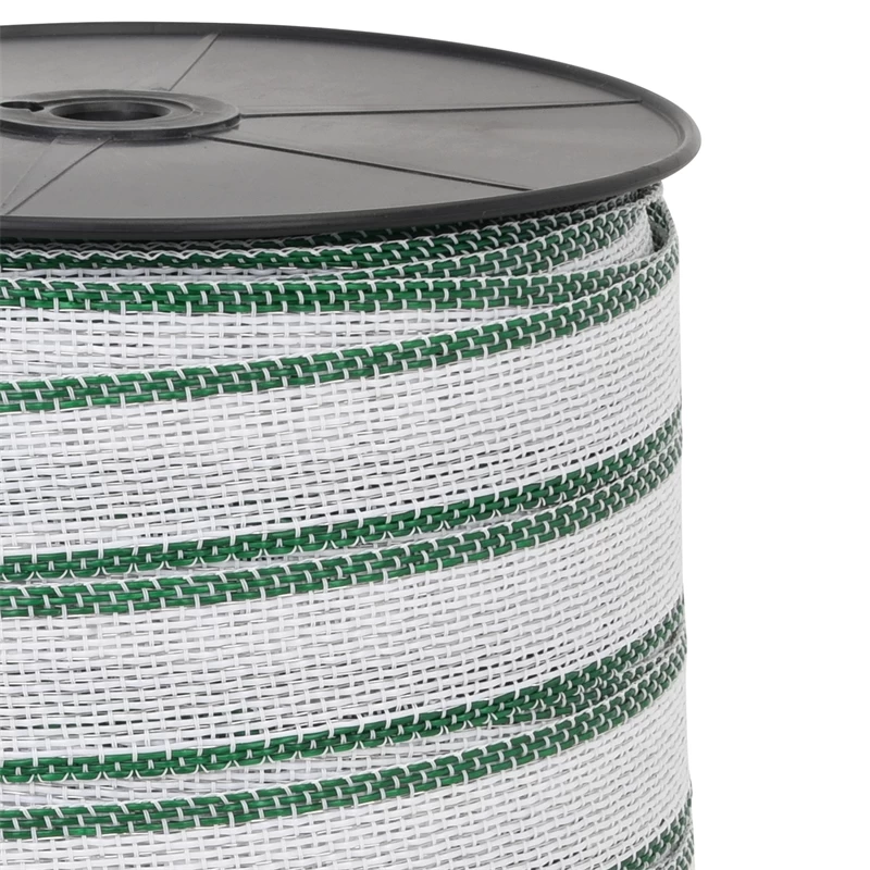 VOSS.farming Weidezaunband 200m, 40mm, 10x0,40 HPC/Ultra, Weiß-grün – Bild 3