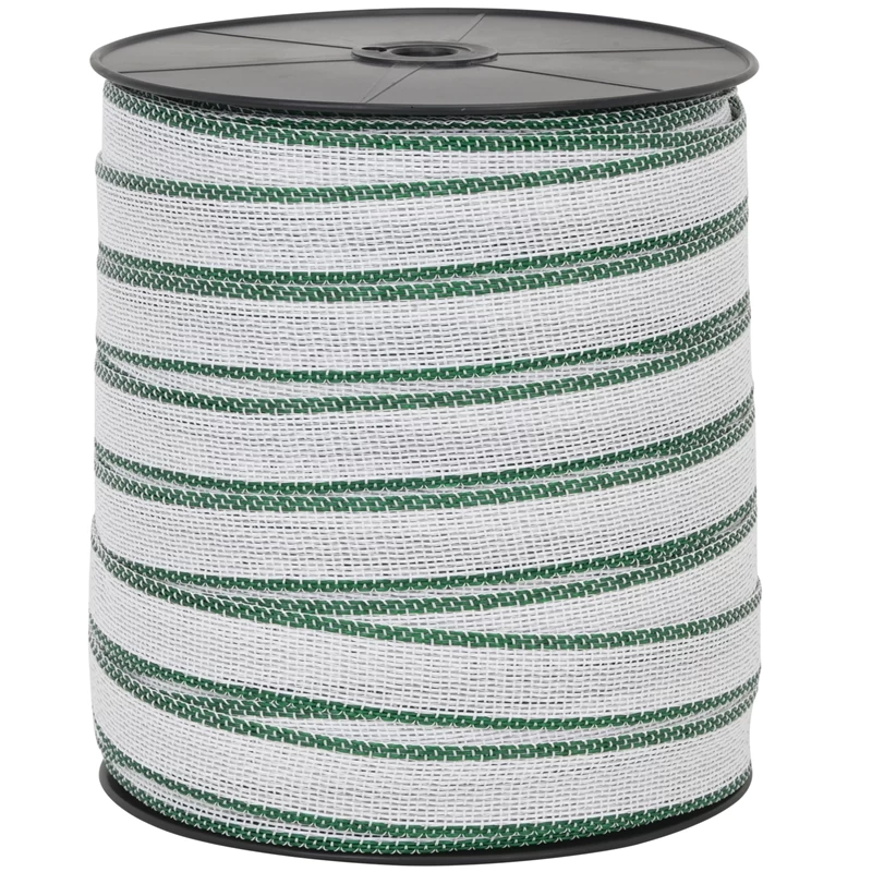 VOSS.farming Weidezaunband 200m, 40mm, 10x0,40 HPC/Ultra, Weiß-grün – Bild 2