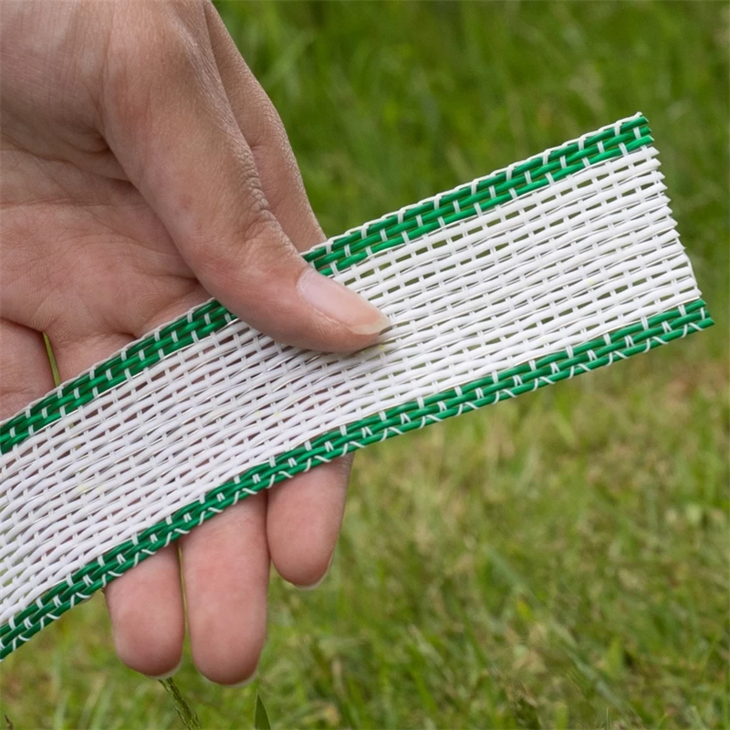 VOSS.farming Weidezaunband 200m, 40mm, 10x0,40 HPC/Ultra, Weiß-grün – Bild 7