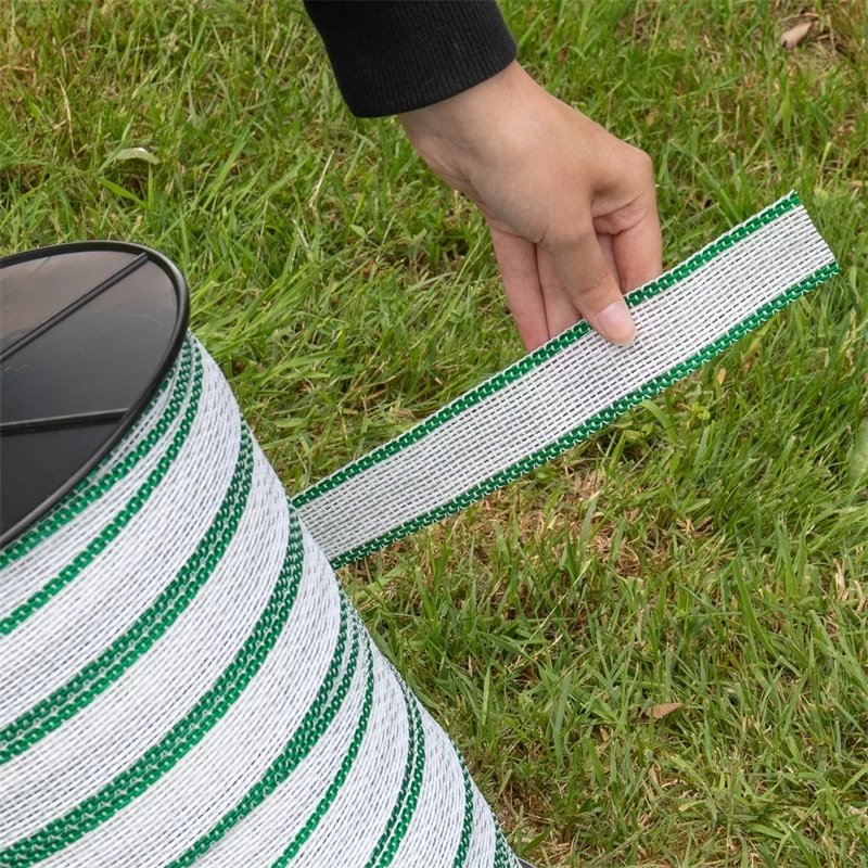 VOSS.farming Weidezaunband 200m, 40mm, 10x0,40 HPC/Ultra, Weiß-grün – Bild 6