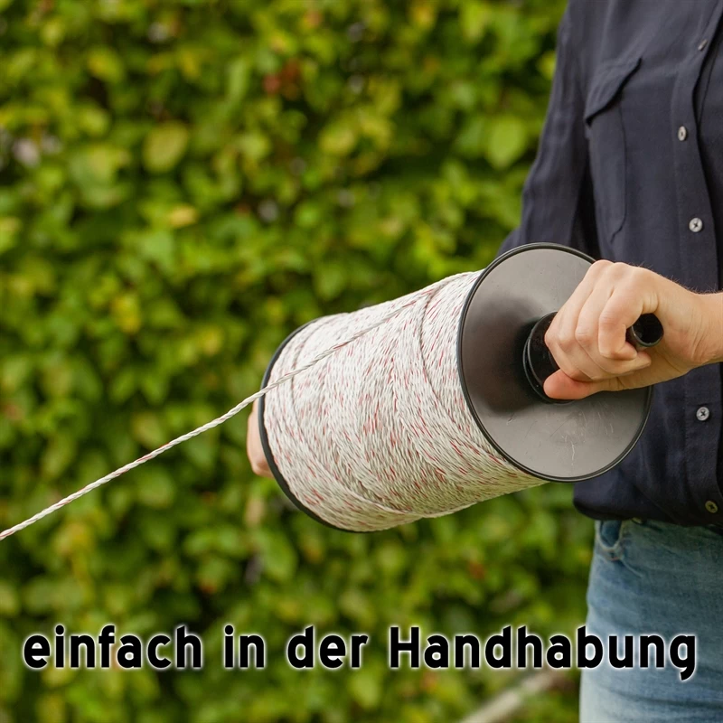 5x VOSS.farming Weidezaunlitze 400m, 3x 0,25 Kupfer + 3x 0,20 Niro, Inkl. 10x Verbinder & Warnschild – Bild 12