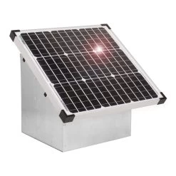 VOSS.farming Set: 35W Solarsystem FĂŒr 12V WeidezaungerĂ€t + Tragebox