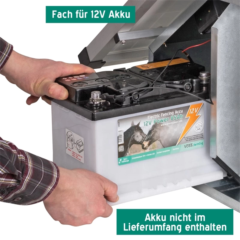 VOSS.farming Top Set: 55W Solarsystem + Extrem Starkes 12V Weidezaungerät DV160 + Tragebox – Bild 7