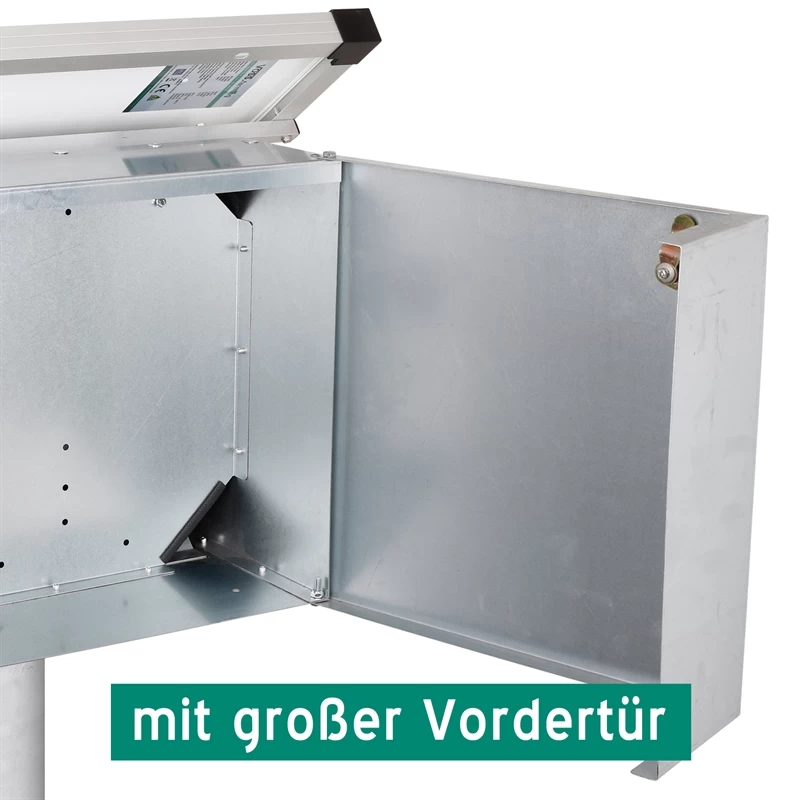 VOSS.farming 35W Solar Anti-Diebstahlkasten, Weidezaun, Inkl. Aufstellpfahl + Zubehör – Bild 5