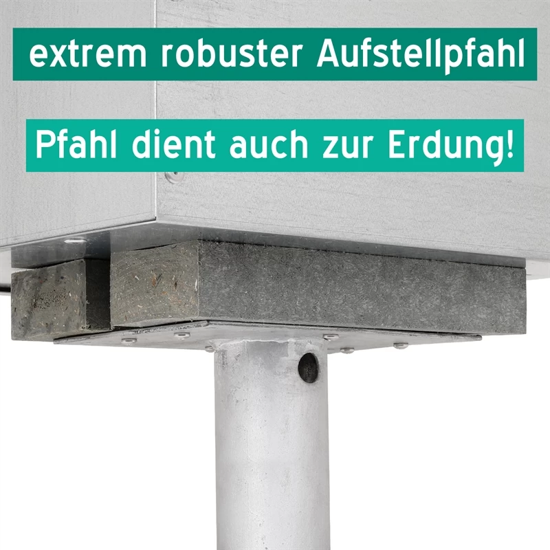 VOSS.farming 35W Solar Anti-Diebstahlkasten, Weidezaun, Inkl. Aufstellpfahl + Zubehör – Bild 12
