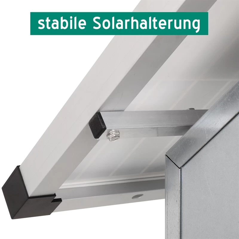 VOSS.farming 35W Solar Anti-Diebstahlkasten, Weidezaun, Inkl. Aufstellpfahl + Zubehör – Bild 11