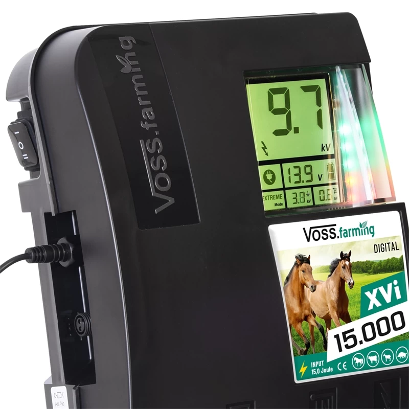 VOSS.farming "XVi 15.000 DIGITAL" - Extrem Starkes Duo-Weidezaungerät 12V-230V – Bild 3