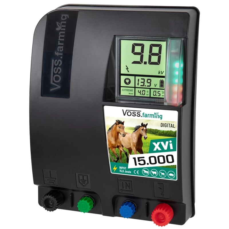 VOSS.farming "XVi 15.000 DIGITAL" - Extrem Starkes Duo-Weidezaungerät 12V-230V – Bild 4