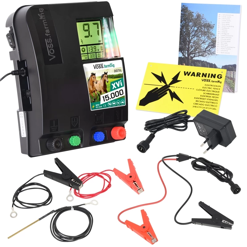 VOSS.farming "XVi 15.000 DIGITAL" - Extrem Starkes Duo-Weidezaungerät 12V-230V – Bild 2