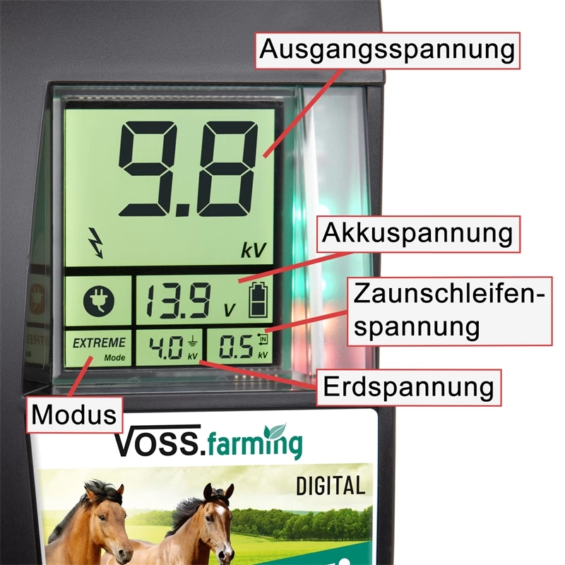 VOSS.farming "XVi 15.000 DIGITAL" - Extrem Starkes Duo-Weidezaungerät 12V-230V – Bild 6