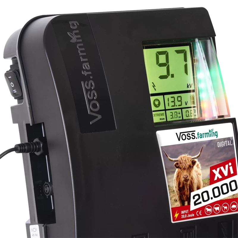 VOSS.farming "XVi 20.000 DIGITAL" - Ultra Starkes Duo-Weidezaungerät 12V-230V – Bild 3