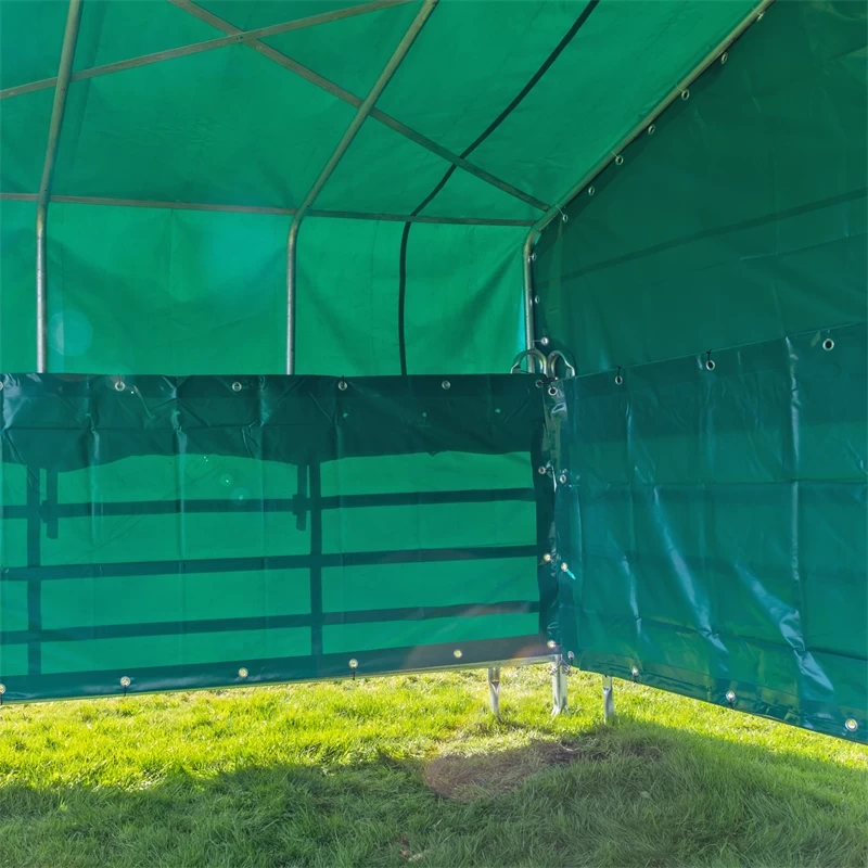 VOSS.farming Weidepanel-Zelt Mit Dachplane Und Kompletter Seitenplane, 3,6mx4m – Bild 9