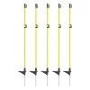 40x VOSS.farming Oval-Fiberglaspfähle, 110cm, Metallspitze