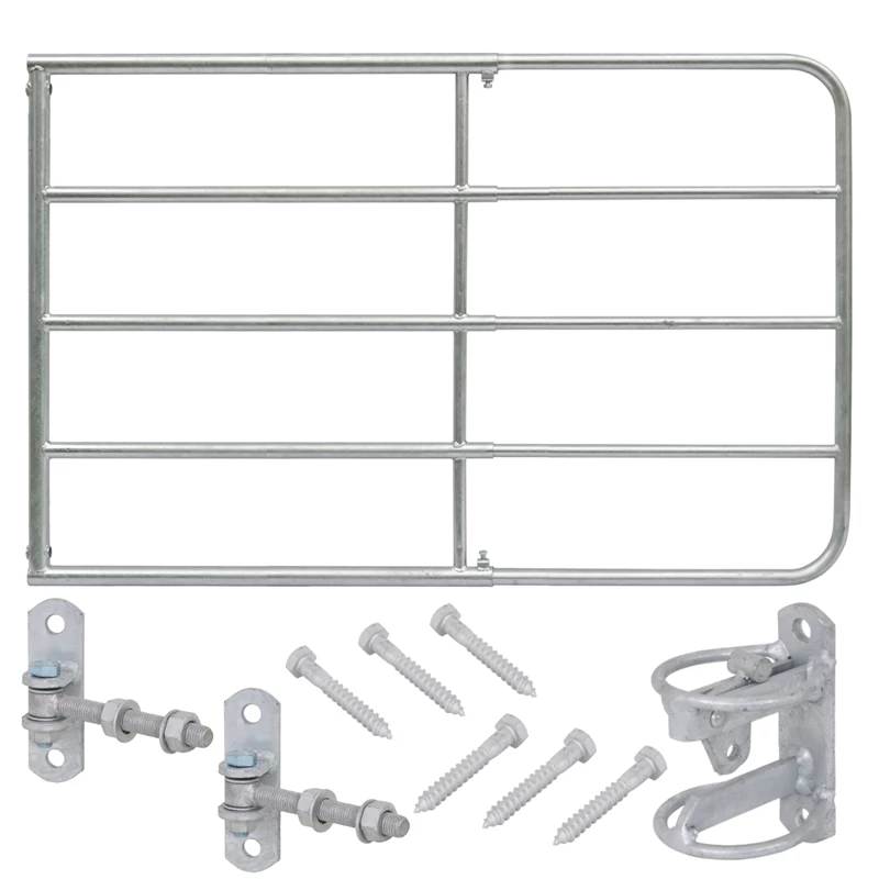 VOSS.farming Weidetor Weidezauntor Verzinkt, Verstellbar 105 - 170 Cm, 110 Cm Hoch