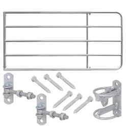 VOSS.farming Weidetor Weidezauntor, Verzinkt, Verstellbar 205 - 300 Cm, 110 Cm Hoch
