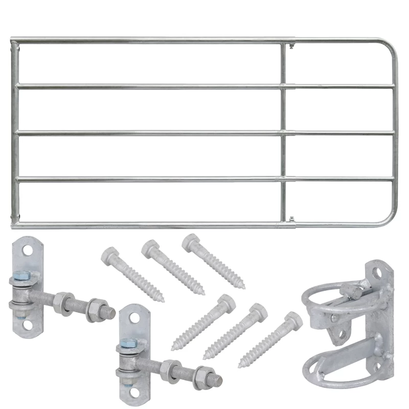 VOSS.farming Weidetor Weidezauntor, Verzinkt, Verstellbar 205 - 300 Cm, 110 Cm Hoch