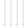 40x VOSS.farming "farm 156" Weidezaunpfähle 156 Cm, 11 Ösen, Weiß