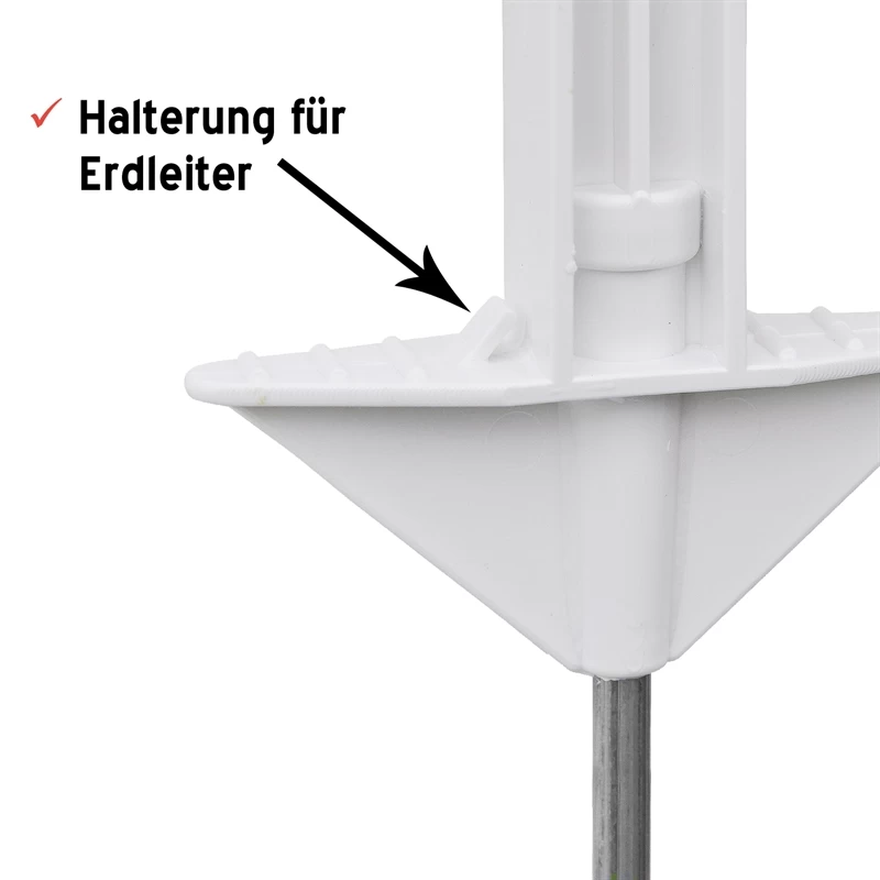 120x Kunststoffpfahl 74cm, Wildpfahl, Großpaket, Weiss – Bild 6