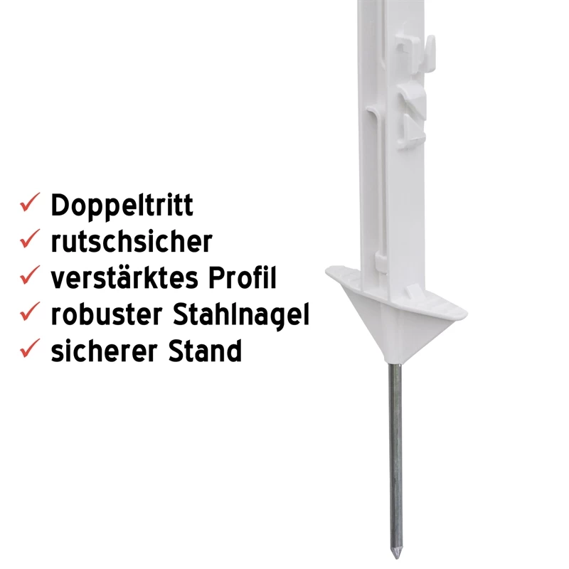 120x Kunststoffpfahl 74cm, Wildpfahl, Großpaket, Weiss – Bild 5