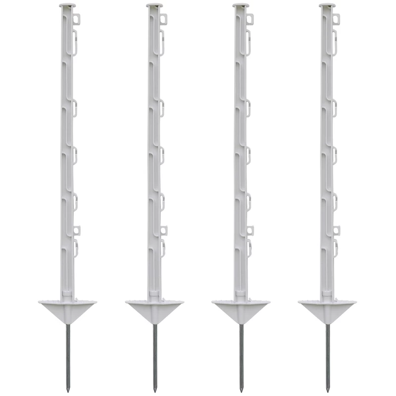120x Kunststoffpfahl 74cm, Wildpfahl, Großpaket, Weiss