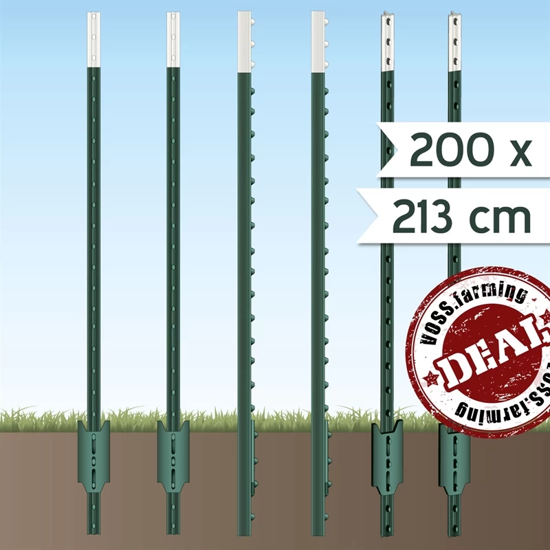 200x VOSS.farming Metallpfahl T-Pfosten Festzaunsystem 213cm â Bild 2