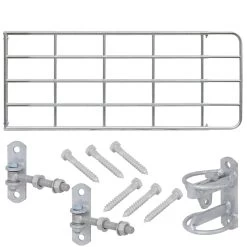 VOSS.farming Weidetor Weidezauntor, Verzinkt, Verstellbar 505 - 600 Cm, 110 Cm Hoch
