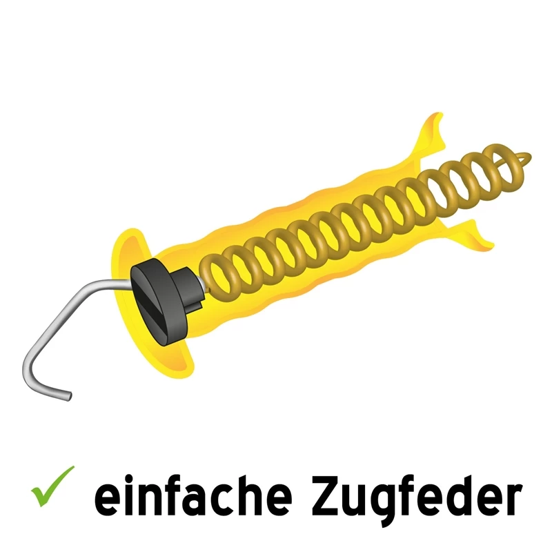 20x VOSS.farming Torgriff, Groß, Einfache Zugfeder, Gelb, Mit Haken – Bild 2