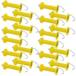20x VOSS.farming Torgriff, GroĂ, Einfache Zugfeder, Gelb, Mit Haken