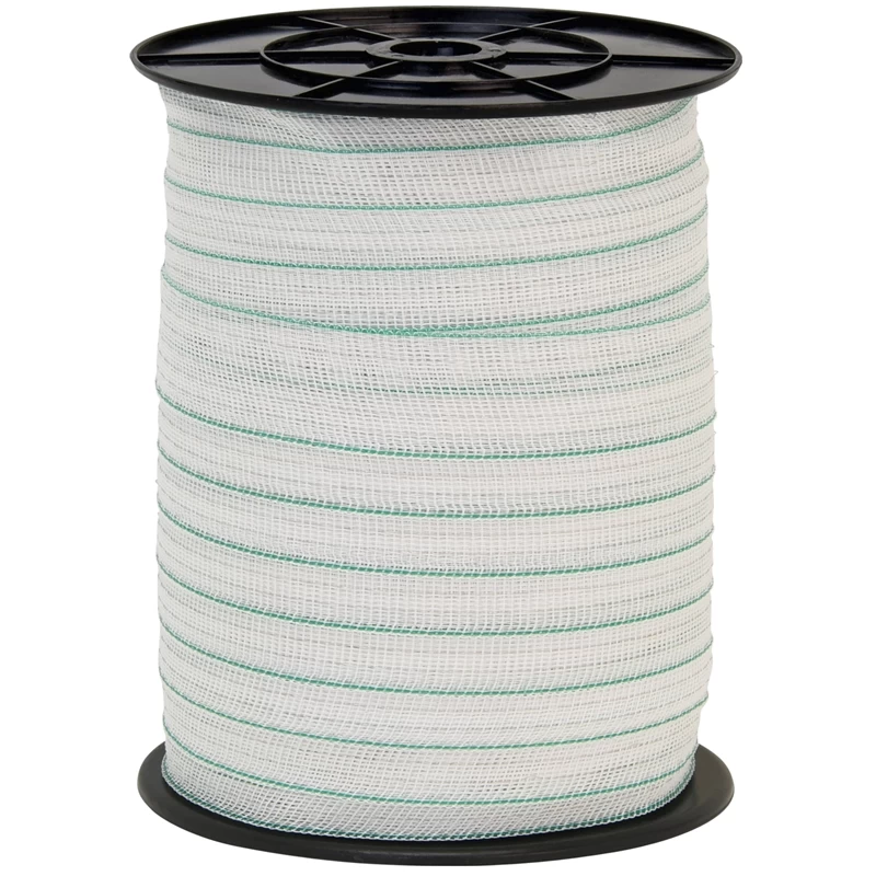 3x Elektrozaun-Band 200m, 40mm, 1x0,20 Kupfer + 6x0,20 Niro + 5x Verbinder + Warnschild – Bild 3