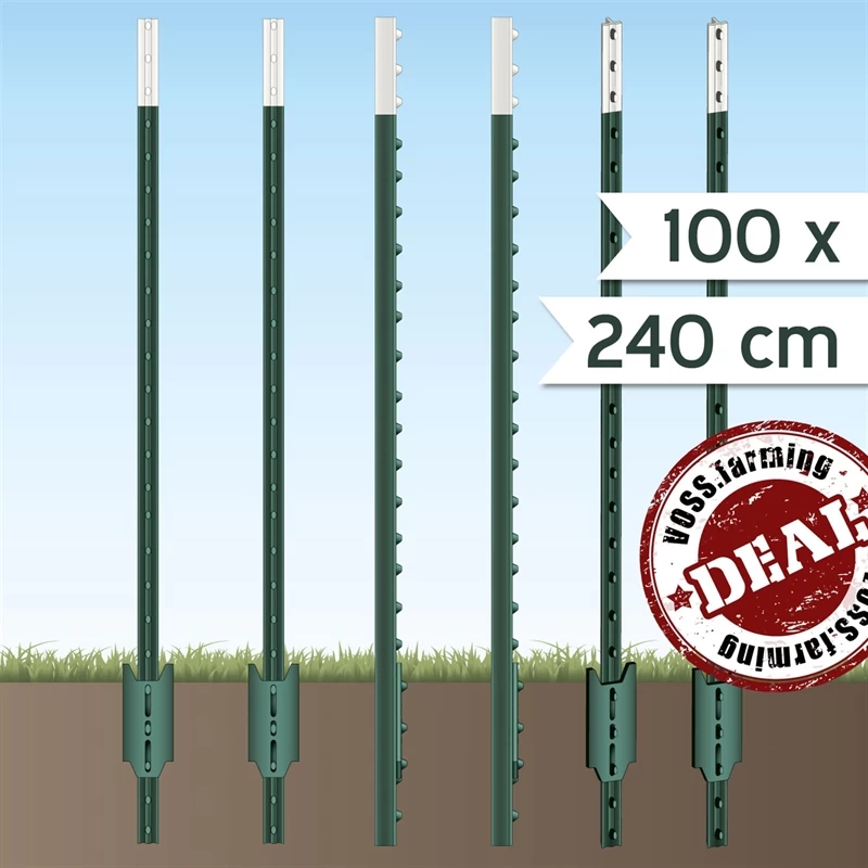 100x VOSS.farming Metallpfahl T-Pfosten Festzaunsystem 240cm – Bild 2