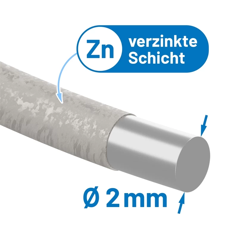 VOSS.farming Verzinkter Stahldraht, 200m, Ø 2,0mm – Bild 2