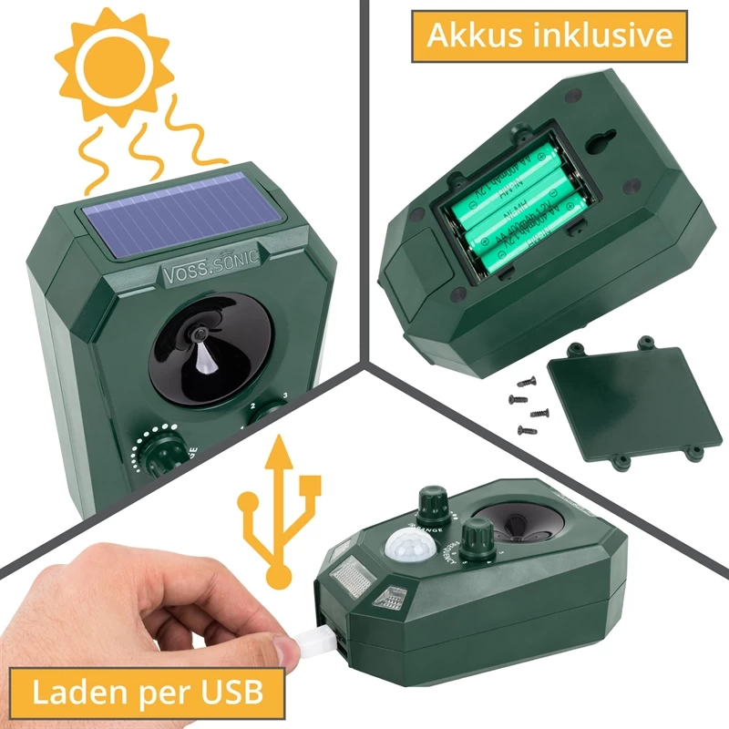 Doppelpack: VOSS.sonic 2200 Ultraschall-Abwehr Mit Solarbetrieb – Bild 5
