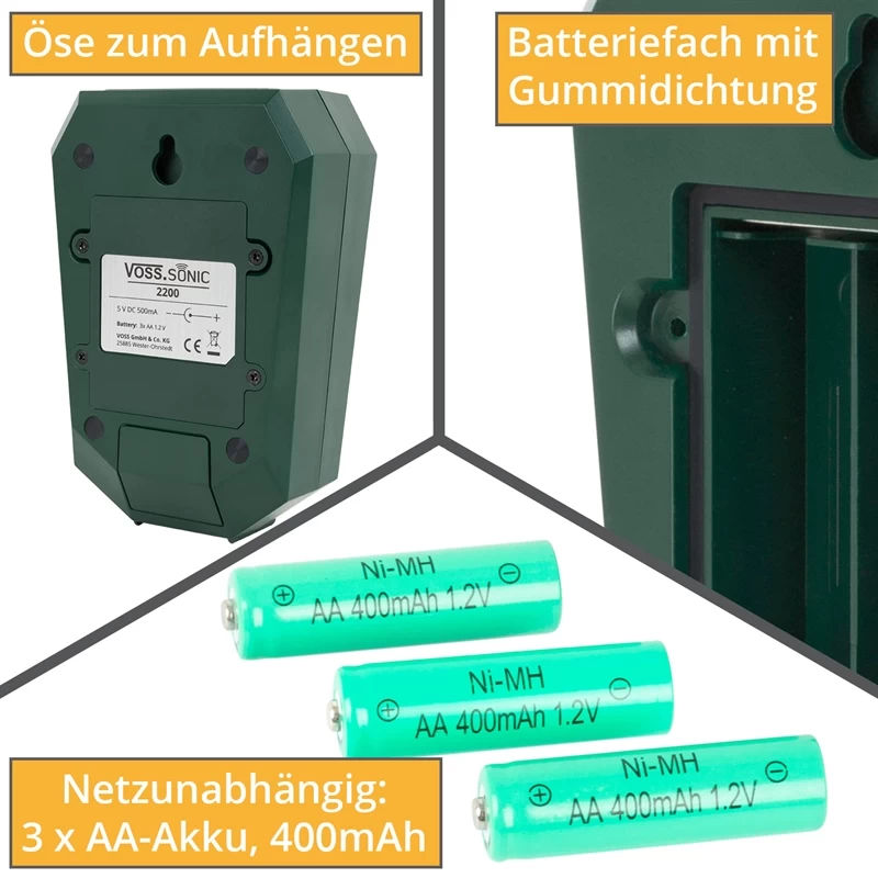 Doppelpack: VOSS.sonic 2200 Ultraschall-Abwehr Mit Solarbetrieb – Bild 6