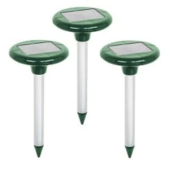 Dreierpack: VOSS.sonic "MoleEx 1000" Maulwurfvertreiber Solar, Mit Ton & Vibration